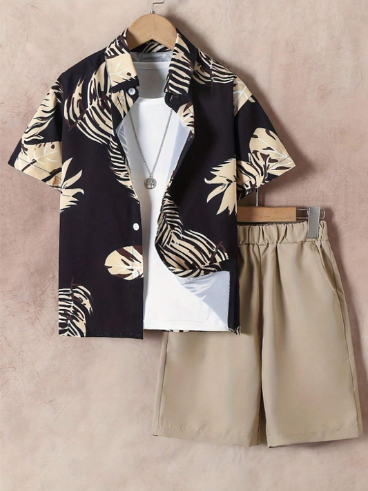 Autumn Breeze Fallen Leaf Shirt & Shorts Set