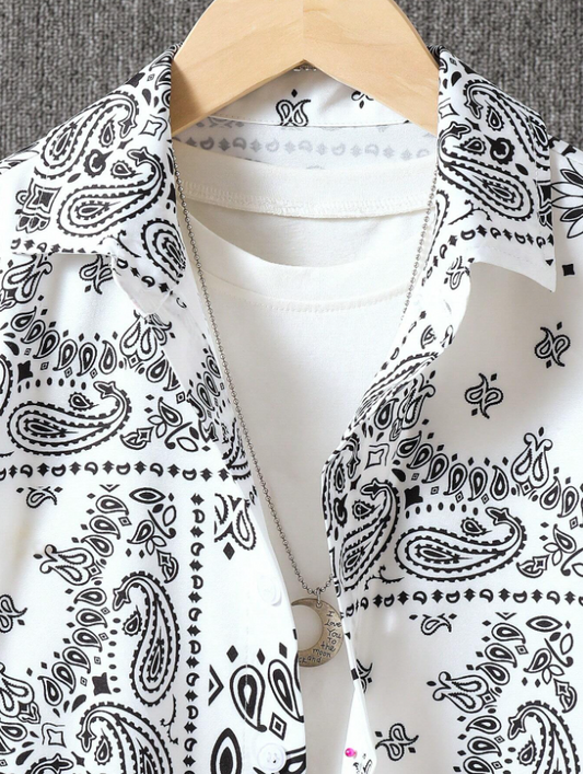 Heritage Paisley Artisan Shirt & Shorts Set