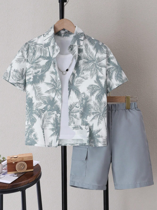 Modern Gallery Striped Shirt & Shorts Set