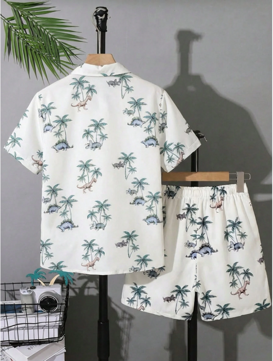 Classic Clubhouse Striped Shirt & Shorts Set