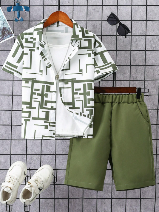 Wild Blossom & Botanical Shirt & Shorts Set