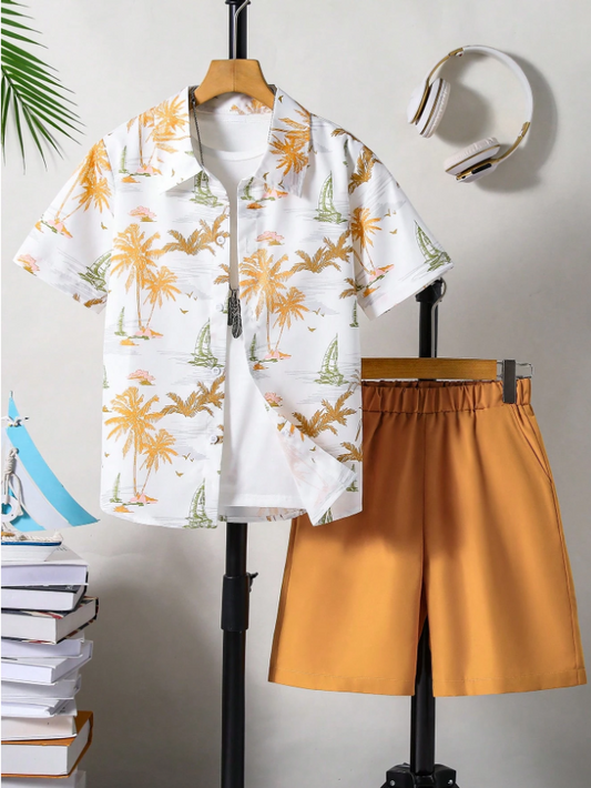Island Fern Resort Shirt & Shorts Set