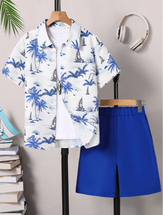 Island Fern Resort Shirt & Shorts Set