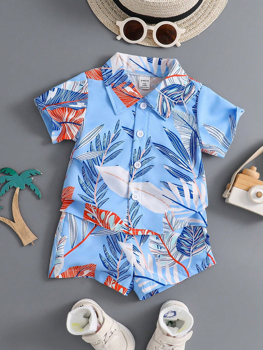 Multicolor Toddler Striped Shirt & Pants Set For Boys & Girls