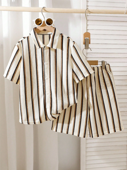 Abstract Expressionist Shirt & Shorts Co-ord