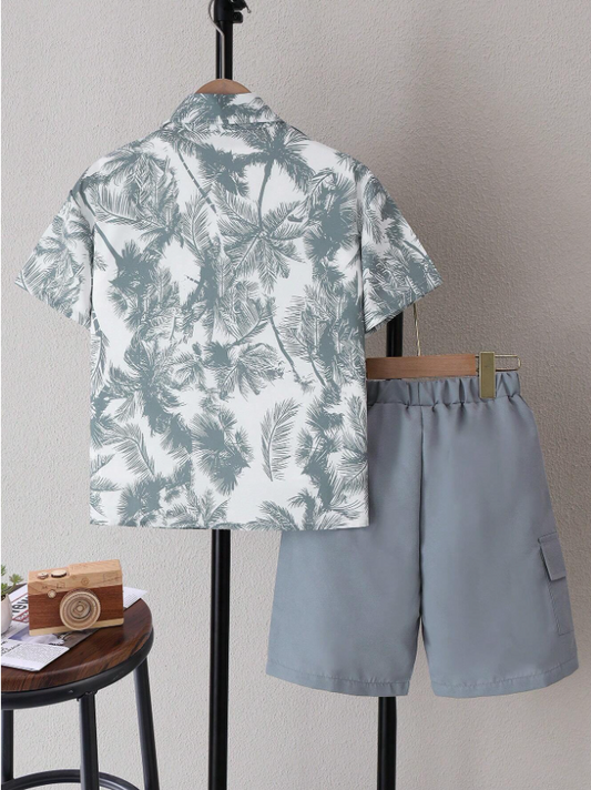 Modern Gallery Striped Shirt & Shorts Set