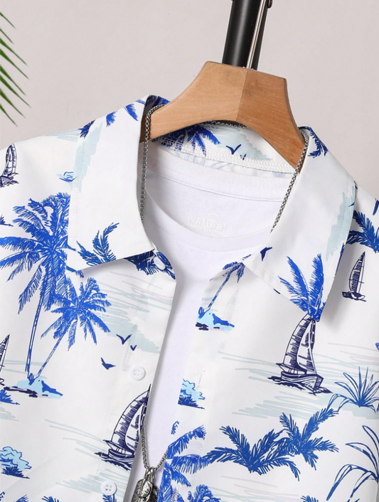 Modern Icon Striped Shirt & Shorts Set