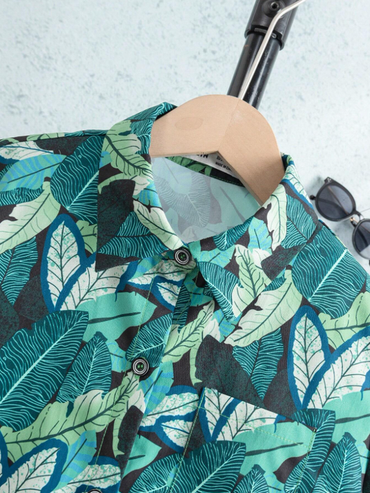 Smart Casual Striped Shirt & Shorts Set