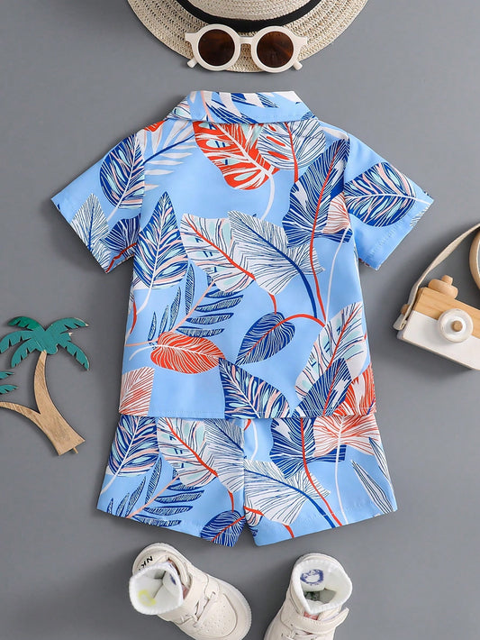 Multicolor Toddler Striped Shirt & Pants Set For Boys & Girls